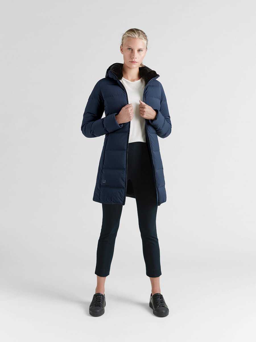 Enigma Dunfrakke - Dame - Navy - Gumpel & Co