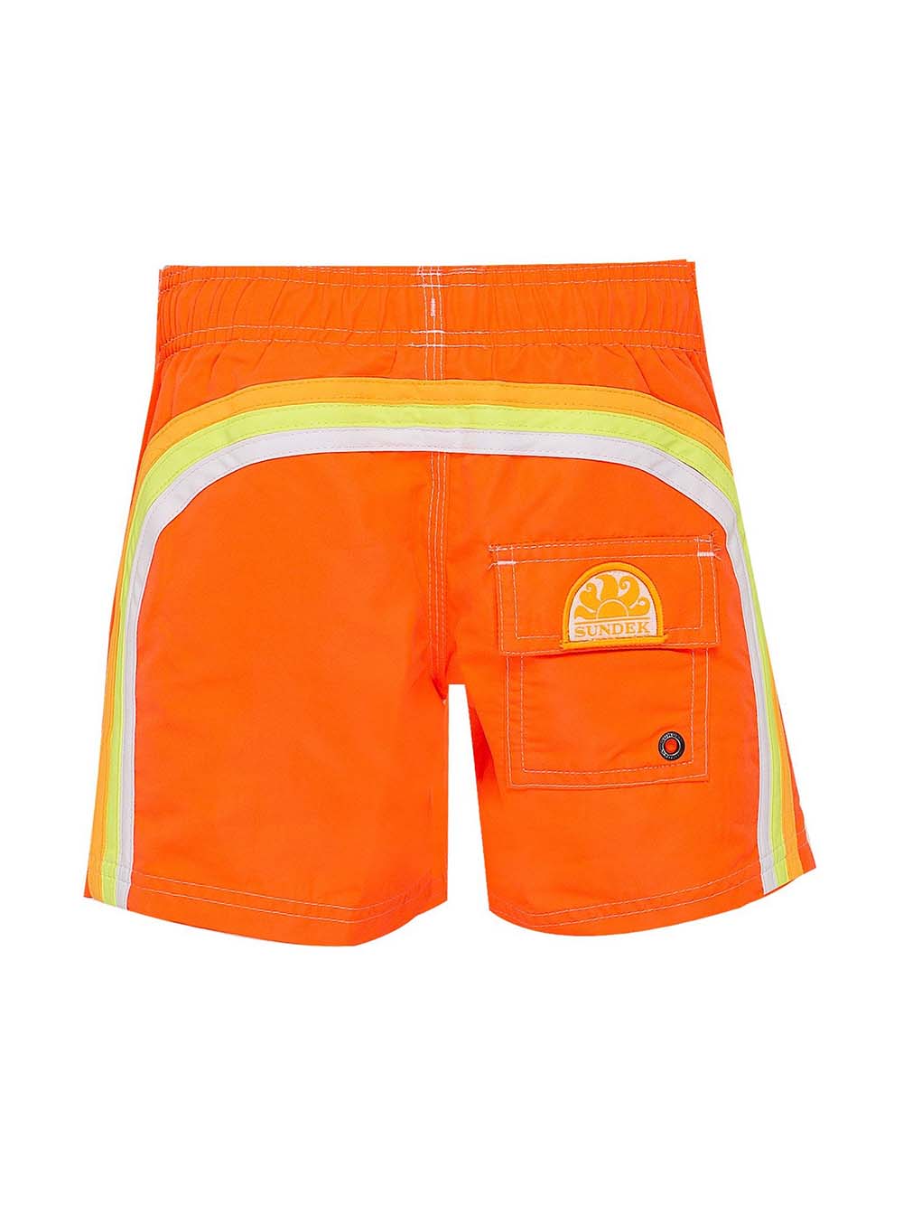 Iconic Stretch Waist Badeshorts - Herre - Fluo Orange - Gumpel & Co