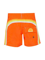 Iconic Stretch Waist Swim Shorts - Men - Fluo Orange