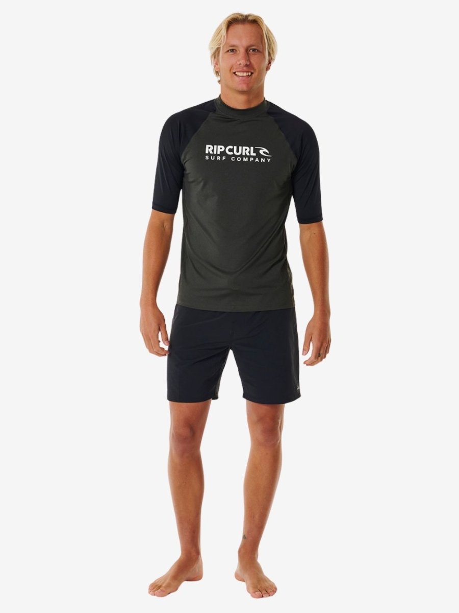 Shock UV Short Sleeve Rash Vest - Herre - Black Marle - Gumpel & Co