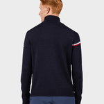 Odysseus Halfzip Merino Strik - Herre - Dark Navy - Gumpel & Co