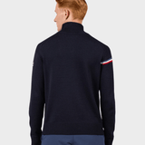 Odysseus Halfzip Merino Strik - Herre - Dark Navy - Gumpel & Co