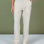 Men's Naturel Chino Hør Buks - Herre - Fog - Gumpel & Co