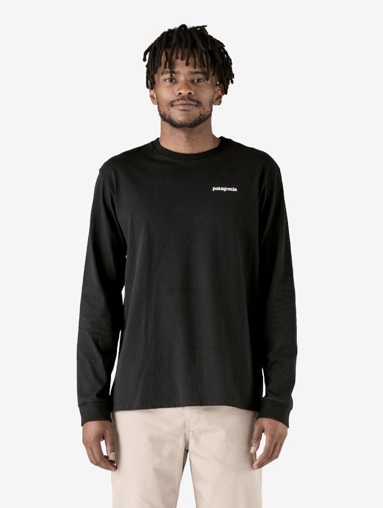 Long Sleeved P 6 Logo Responsibili Tshirt - Herre - Black - Gumpel & Co