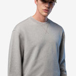 Sweatshirt with side ribbing - Men - Grey Melange - Gumpel & Co