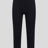 Men's Natural Merinould 200g/m2 3/4 Skiunderbukser - Herre - Black - Gumpel & Co