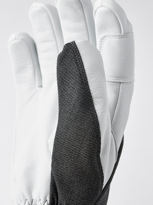 Army Leather Patrol Gauntlet 5 - finger Skihandsker - Unisex - Charcoal - Gumpel & Co