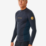 å Dawn Patrol UPF Perf Long Sleeve Rash Vest - Herre - Navy Marle - Gumpel & Co