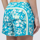 Women's Coast Board Hibiscus Swimshorts - Dame - Blue Island - Gumpel & Co