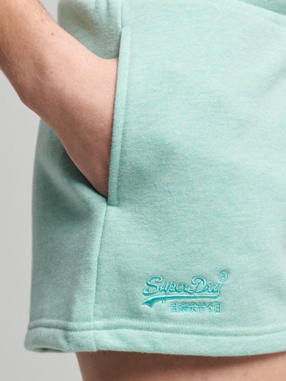 Women's Vintage Logo Jersey shorts i økologisk bomuld | Dame | Minted Marl - Gumpel & Co