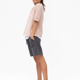 Antonie Bomulds/Hør Shorts - Dame - Iron Grey - Gumpel & Co