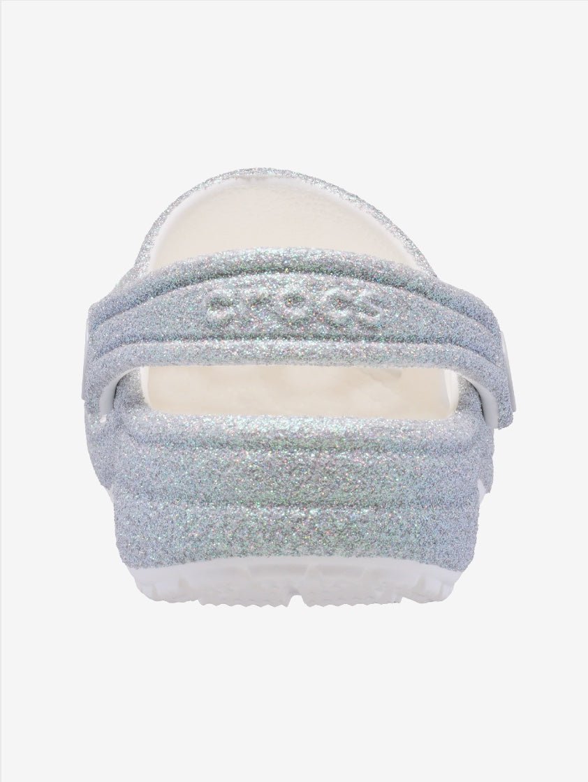 Toddler Classic Iridescent Glitter Clog - White - Gumpel & Co