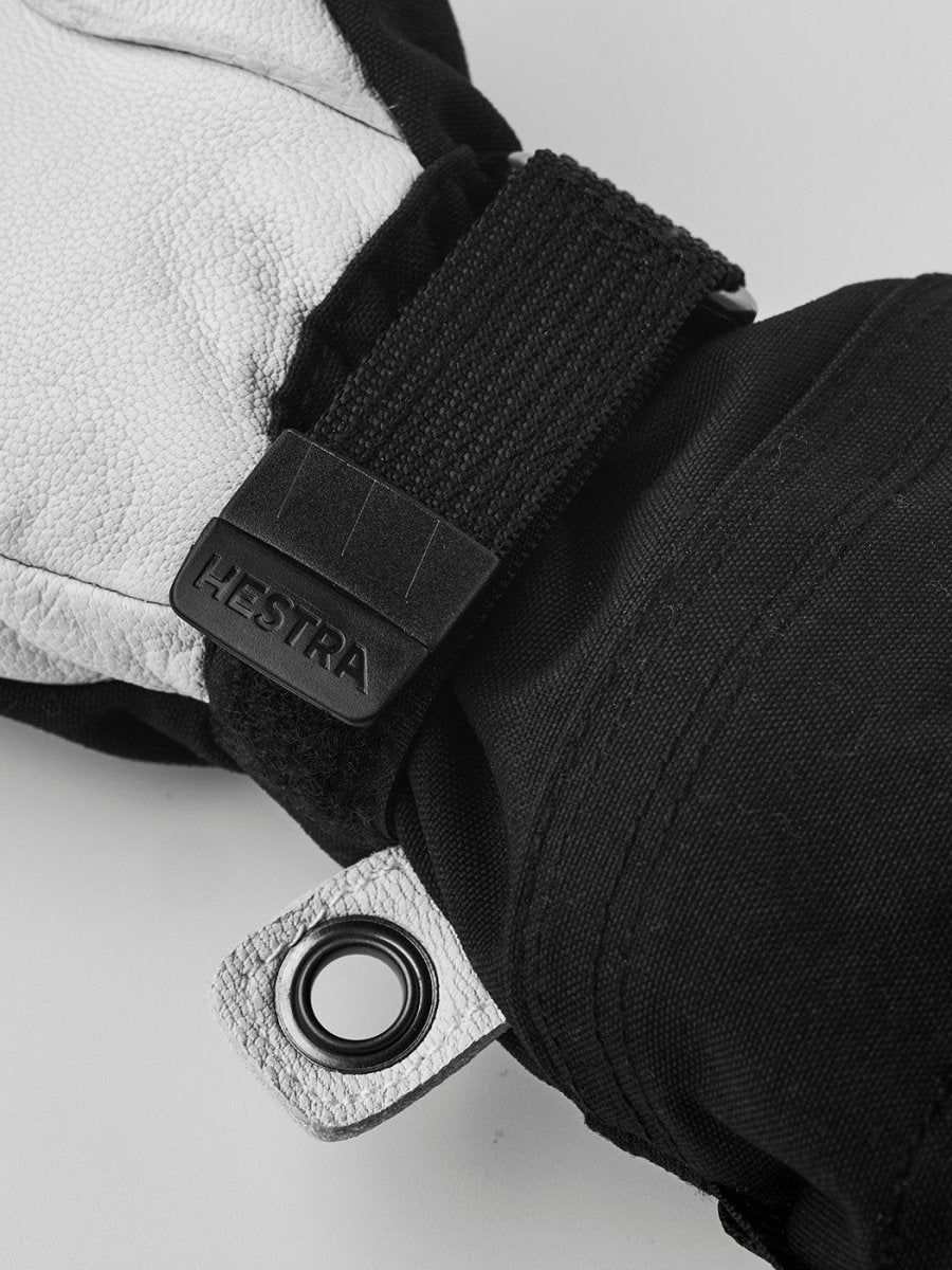 Junior Army Leather Heli 3 - finger Skihandske - Børn - Black - Gumpel & Co