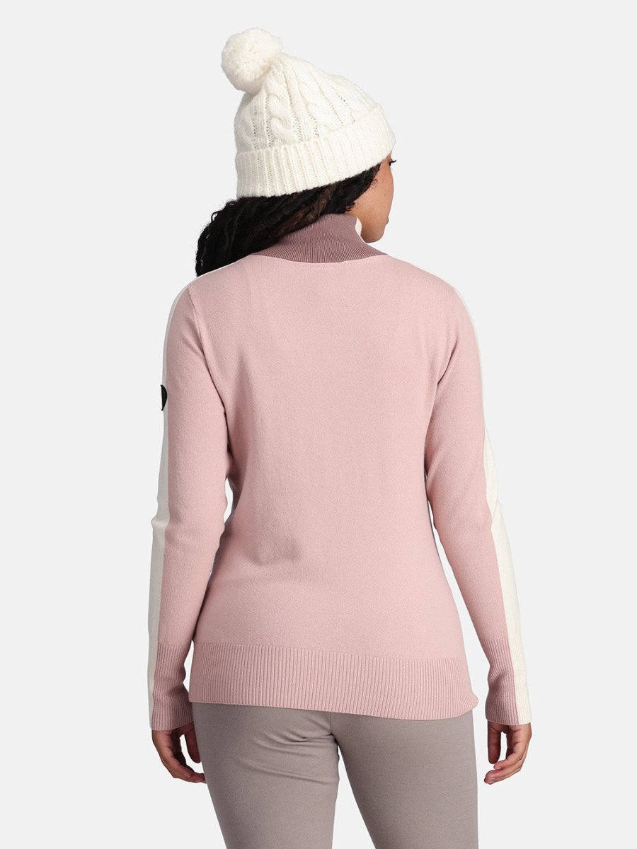 Women's Voss Half - Zip Uld Striktrøje - Dame - Prim Pink - Gumpel & Co