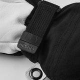 Junior Army Leather Heli Ski 5 - fingre - Børn - Black - Gumpel & Co