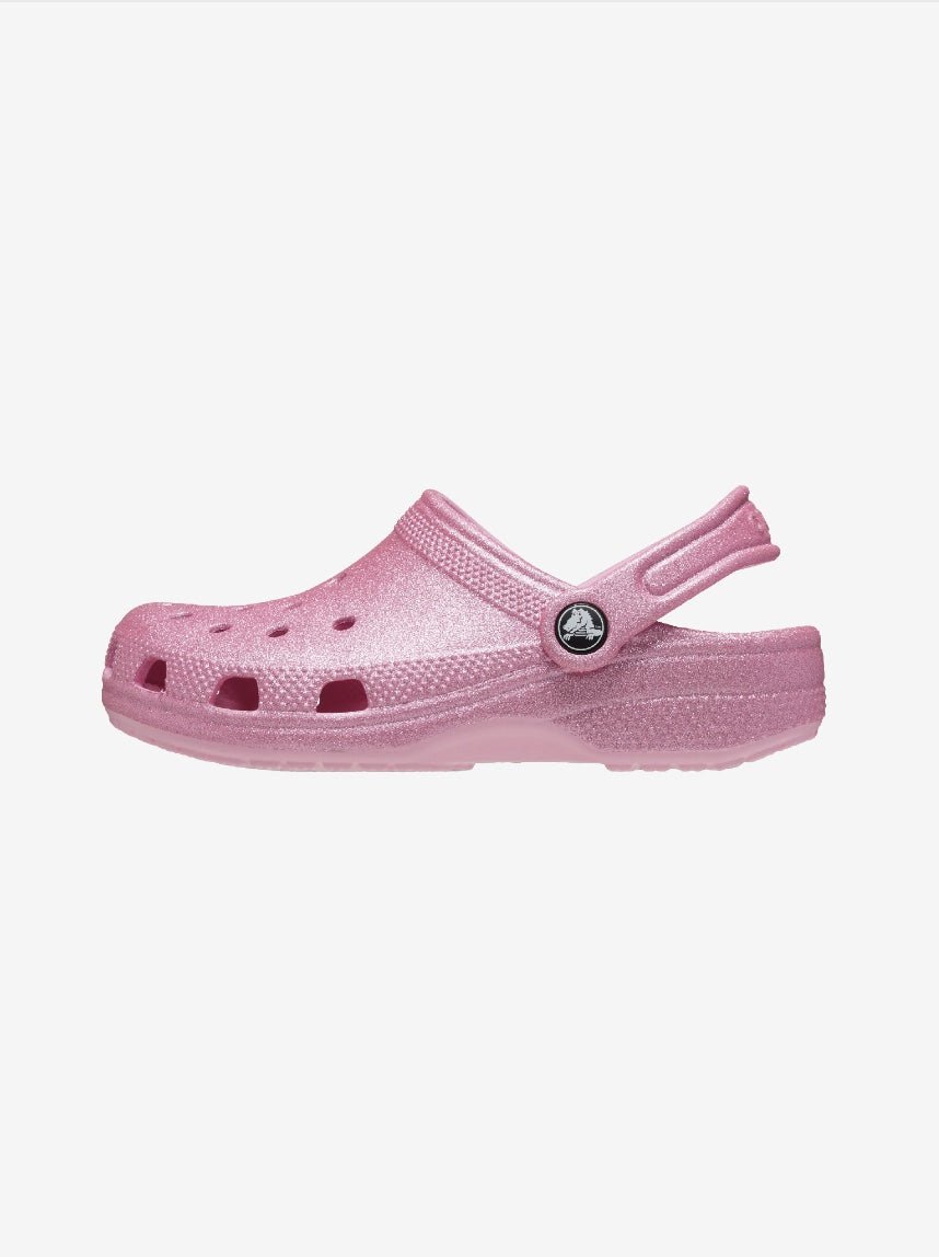 Toddler Classic Glitter Clog - Pink Tweed Glitter - Gumpel & Co