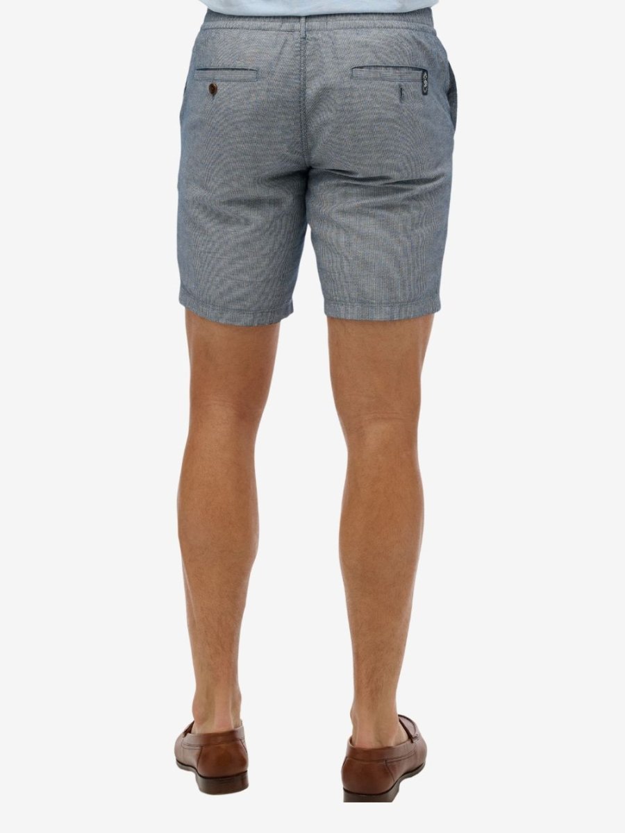 The Merchant Store – hørshorts - Mænd - Navy Stripe - Gumpel & Co