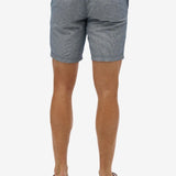 The Merchant Store – hørshorts - Mænd - Navy Stripe - Gumpel & Co