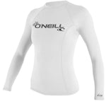 Women's Basic Skins Langærmet Rashguard - Dame - White - Gumpel & Co