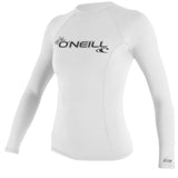Women's Basic Skins Langærmet Rashguard - Dame - White - Gumpel & Co
