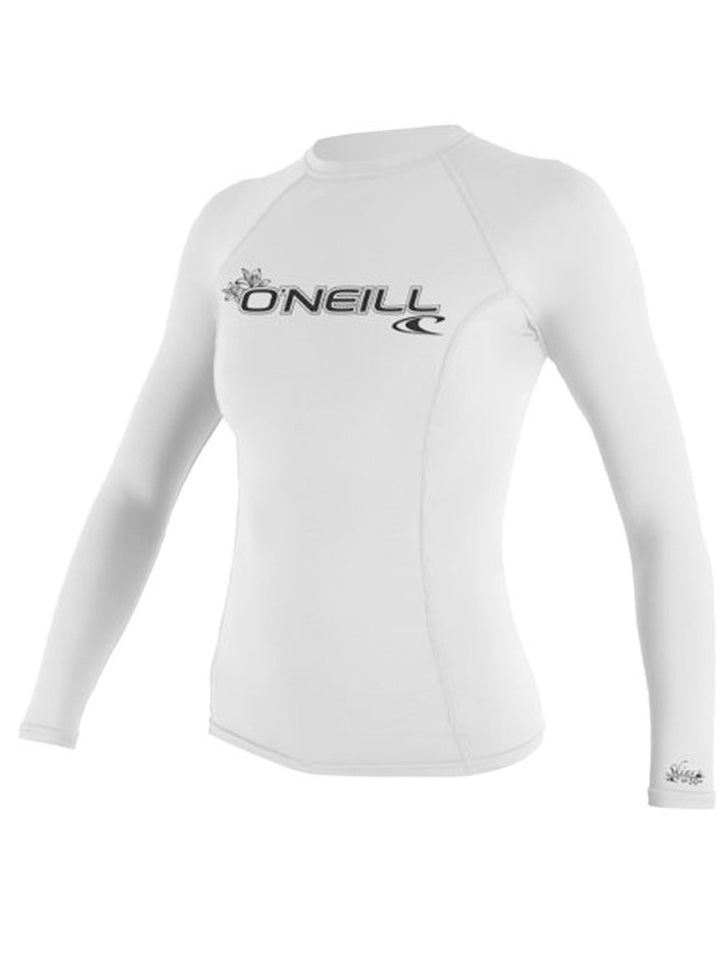Women's Basic Skins Langærmet Rashguard - Dame - White - Gumpel & Co
