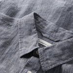 Custom Fit Linen Shirt - Herre - Vintage Indigo - Gumpel & Co