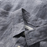 Custom Fit Linen Shirt - Herre - Vintage Indigo - Gumpel & Co