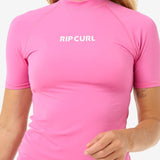Classic Surf Short Sleeve UV Rash Vest - Dame - Pink - Gumpel & Co