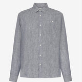 Custom Fit Linen Shirt - Herre - Vintage Indigo - Gumpel & Co