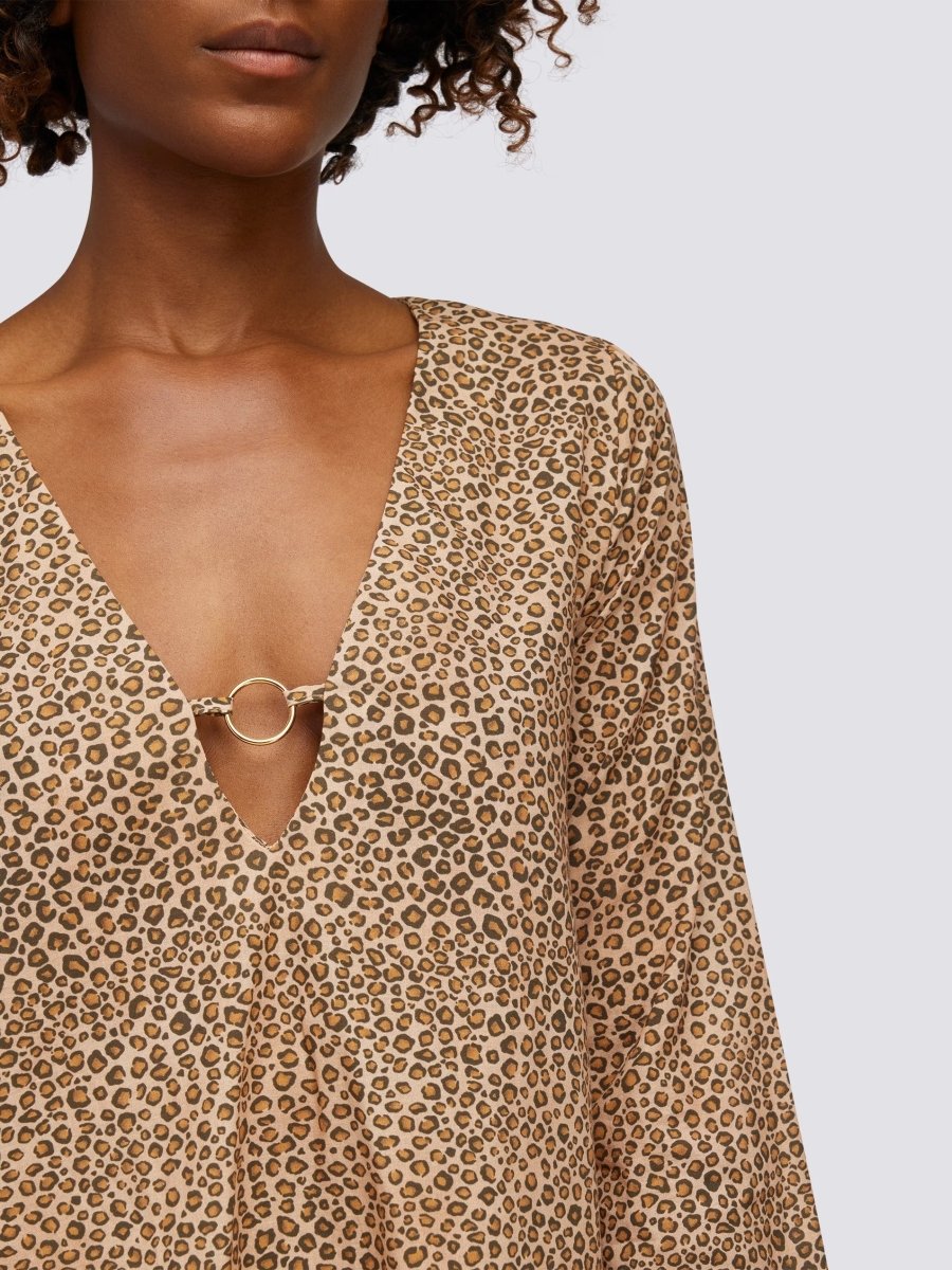 Women's LS Leorock Print Dress - Dame - Earth - Gumpel & Co