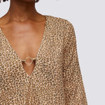 Women's LS Leorock Print Dress - Dame - Earth - Gumpel & Co