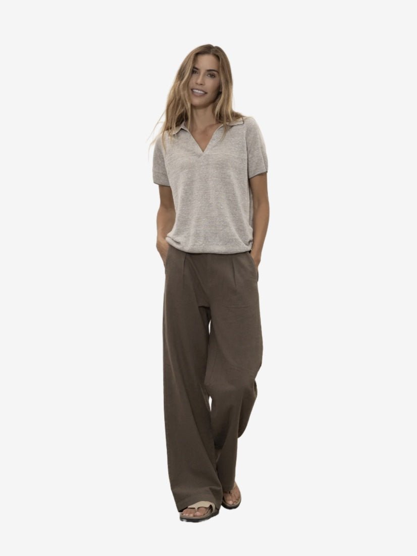 Deleste Trousers - Dame - Khaki Melange - Gumpel & Co