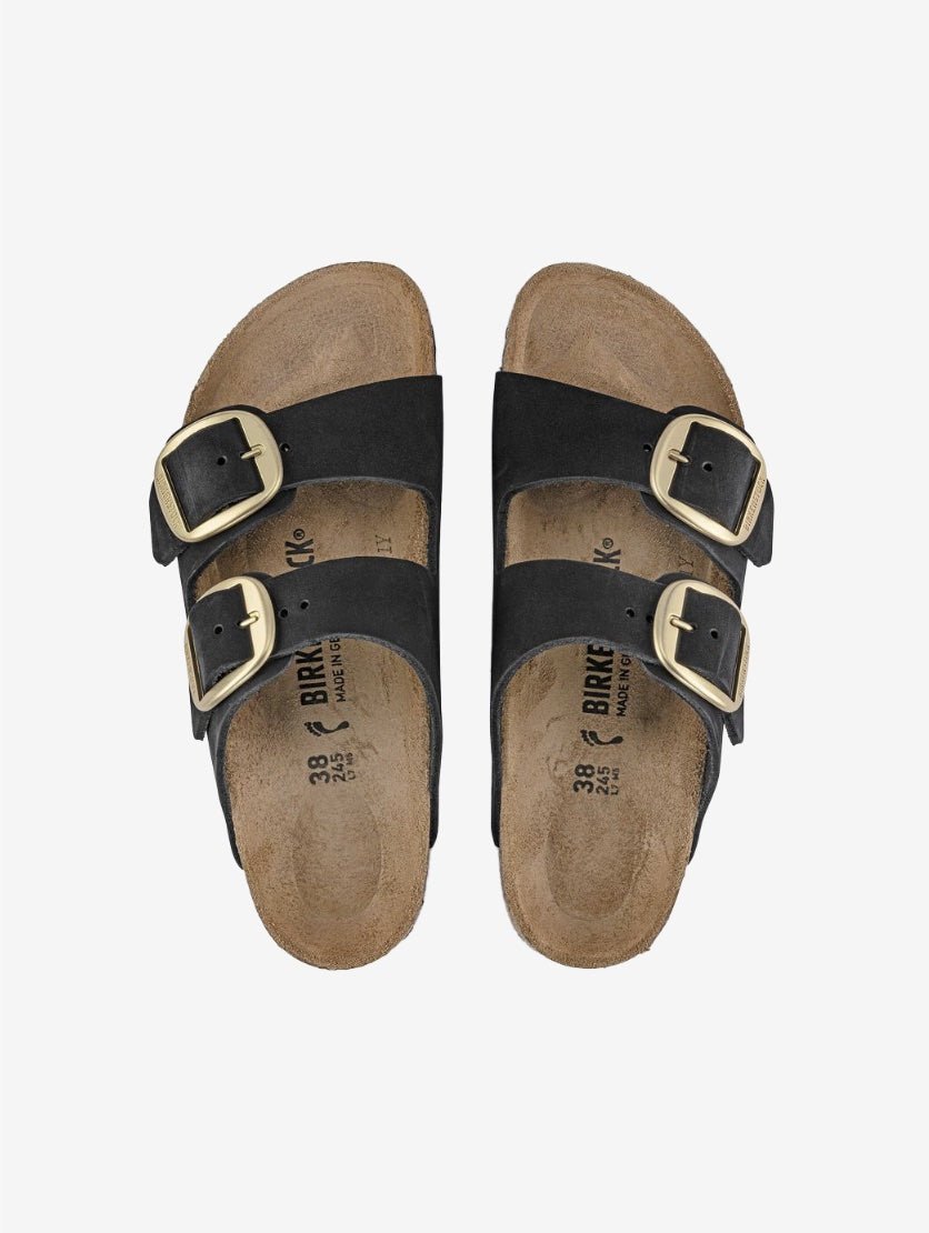 Arizona Big Buckle Nubuck Leather - Black - Normal - Gumpel & Co