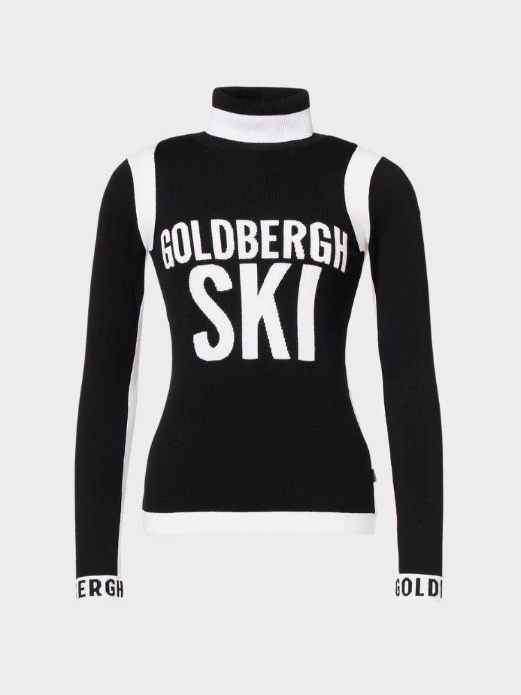 Noemi Long Sleeve Strik - Womens - Black - Gumpel & Co