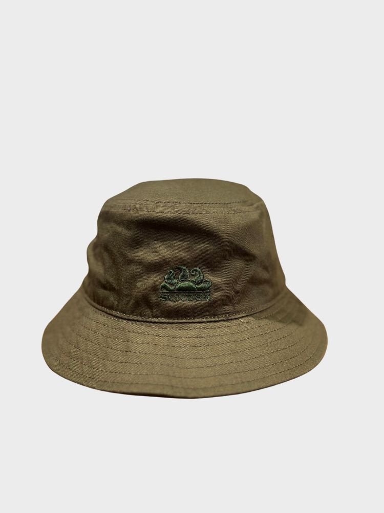 Bucket Hat med broderet logo - Unisex - Dark Green - Gumpel & Co