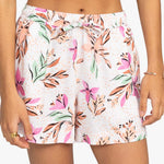 Women's Lekeitio Break Beach Shorts - Dame - Snow White Tropical - Gumpel & Co