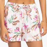 Women's Lekeitio Break Beach Shorts - Dame - Snow White Tropical - Gumpel & Co