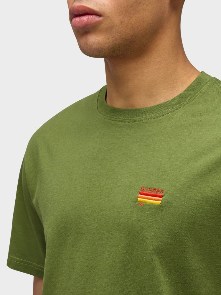 Tricolour Embroidery Tee - Herrer - Dino - Gumpel & Co