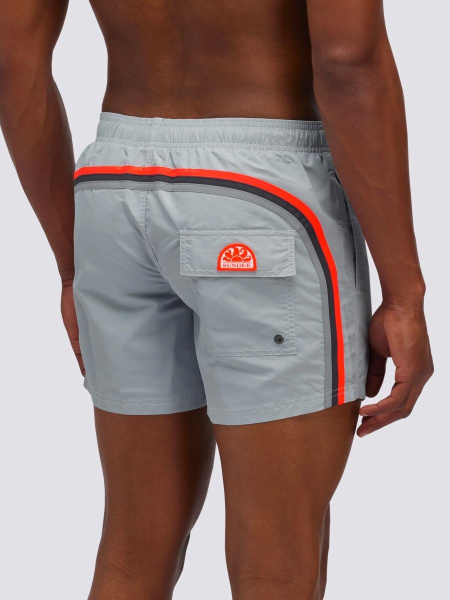 Men's Iconic Stretch Waist Badeshorts - Herre - Cloud - Gumpel & Co