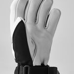 Junior Army Leather Heli Ski 5 - fingre - Børn - Black - Gumpel & Co