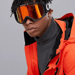 O - Frame 2.0 Pro XL (7112) Skibriller - Matte Black Strop/Fire + Persimmon linser - Gumpel & Co