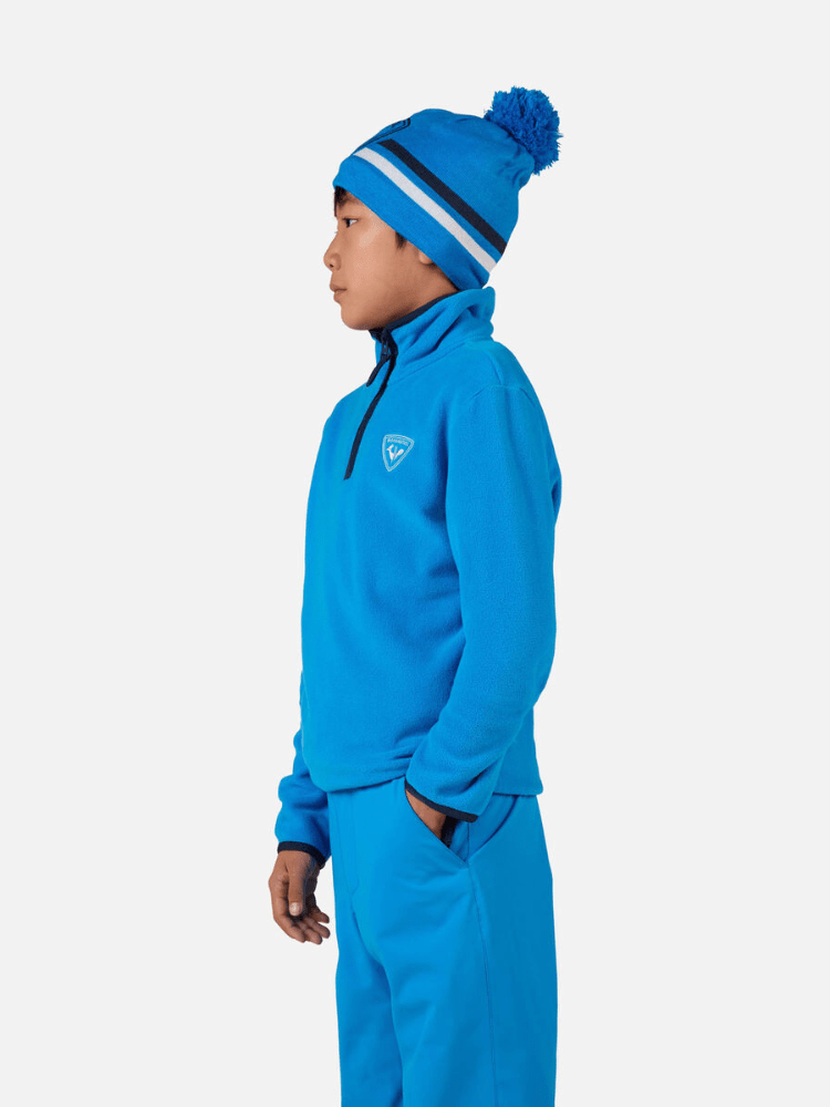 Strawpile Fleece Midlayer m/halfzip - Børn - Blå - Gumpel & Co