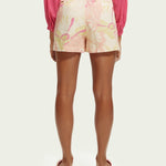 Women's High - Rise Mid - Length Shorts - Dame - Vondelfield Blossom - Gumpel & Co