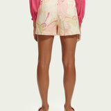 Women's High - Rise Mid - Length Shorts - Dame - Vondelfield Blossom - Gumpel & Co