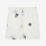 Men's - FIG LOOSE WITH EMBROIDERY SHORTS - Egret - Gumpel & Co