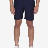 Men's - CHUCK REGULAR LINEN SHORTS - Total Eclipse - Gumpel & Co