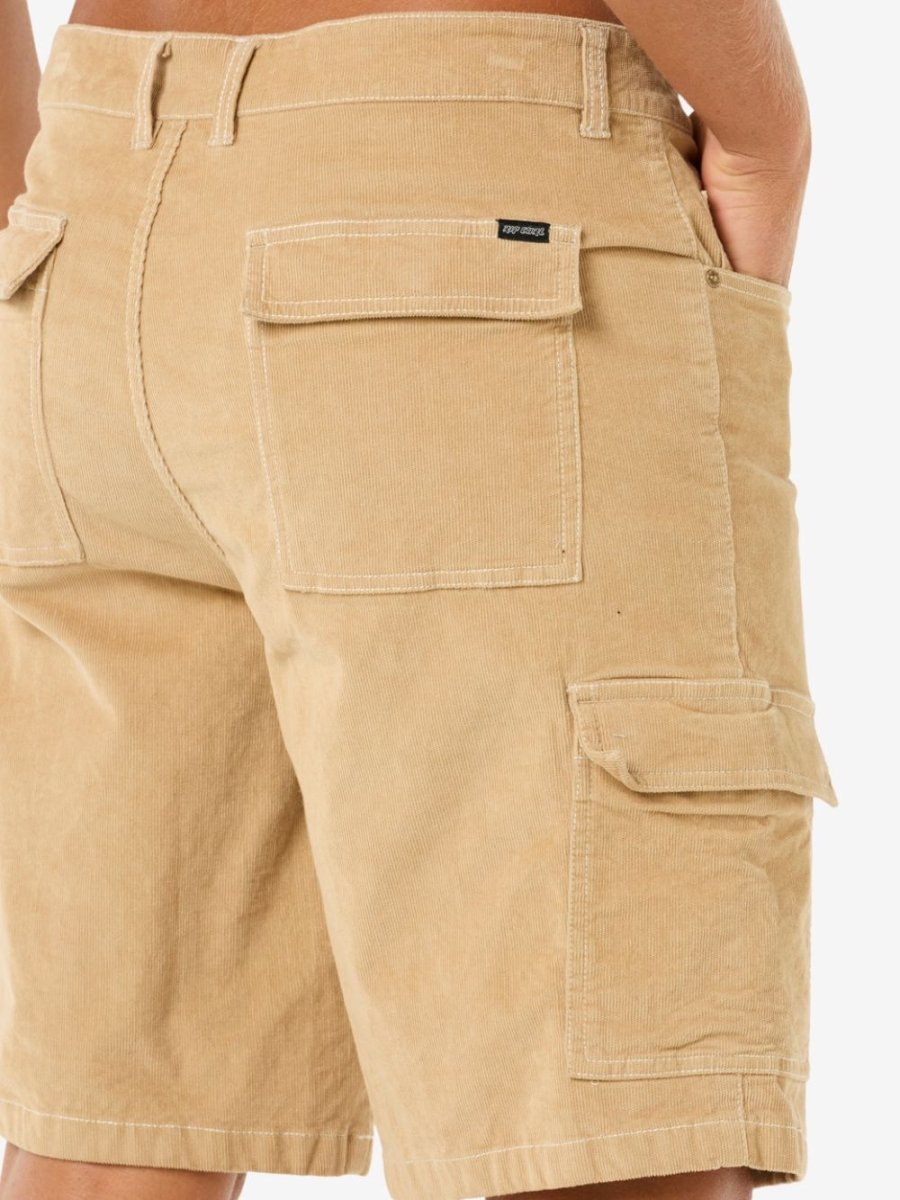 Classic Surf Cord Cargo Short - Herre - Khaki - Gumpel & Co
