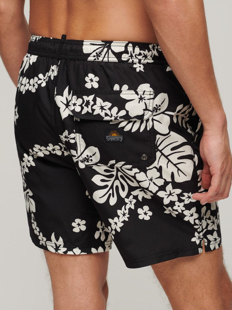 Men's Hawaii - print badeshorts - Herre - Surf School Black - Gumpel & Co