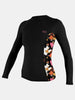 Women's Print Long Sleeve UPF 50+ Rash Guard - Women - Black/Blue mech