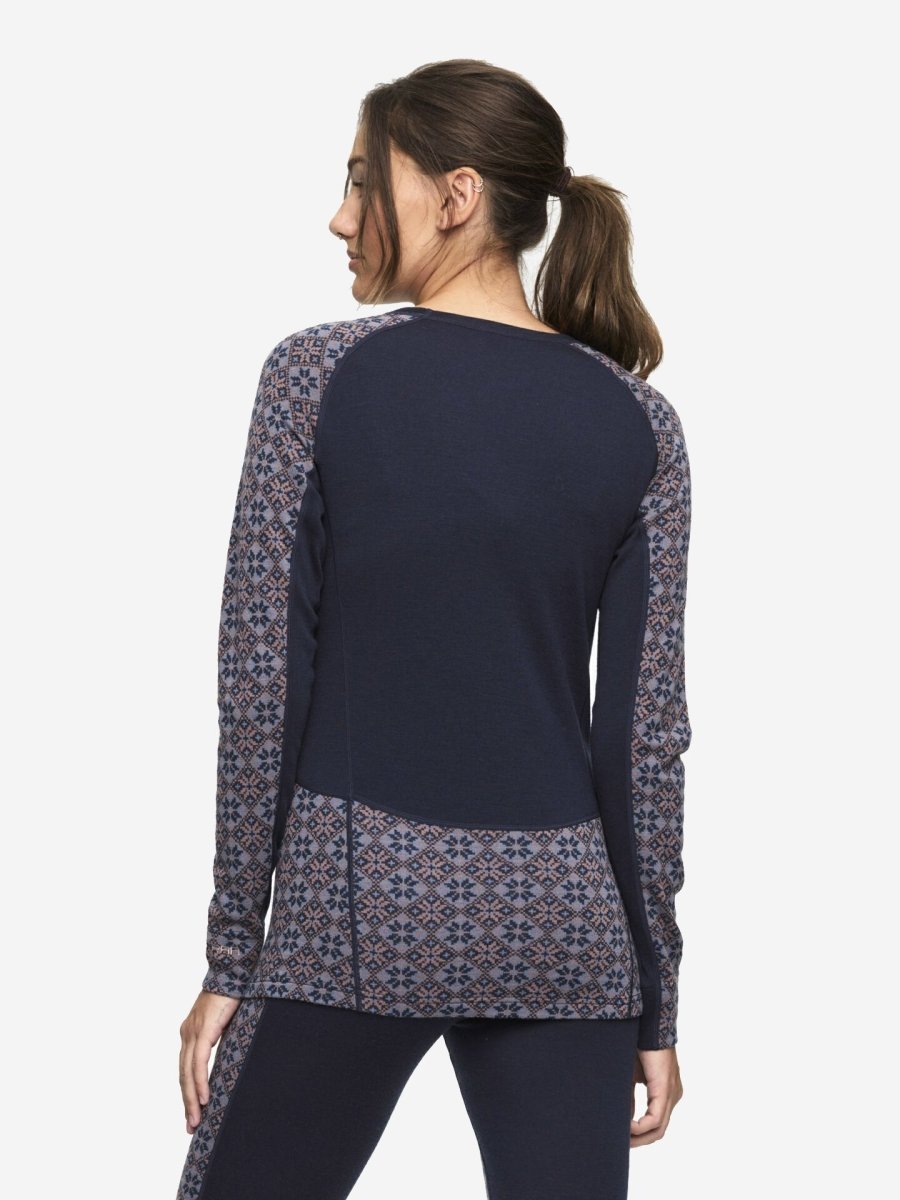 Women's Rose Light 100% Merino Skiundertrøje - Dame - Royal - Gumpel & Co